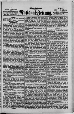 National-Zeitung vom 31.10.1887