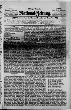 National-Zeitung vom 01.11.1887