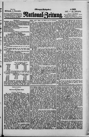Nationalzeitung vom 09.11.1887