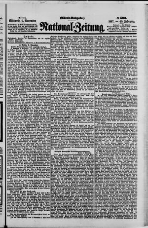 Nationalzeitung vom 09.11.1887