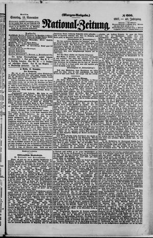 Nationalzeitung vom 13.11.1887
