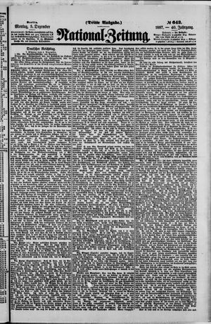 National-Zeitung vom 05.12.1887