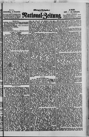 Nationalzeitung vom 08.12.1887