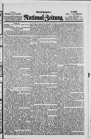National-Zeitung vom 27.12.1887