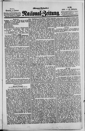 Nationalzeitung vom 08.01.1888