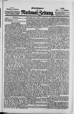 Nationalzeitung vom 10.01.1888