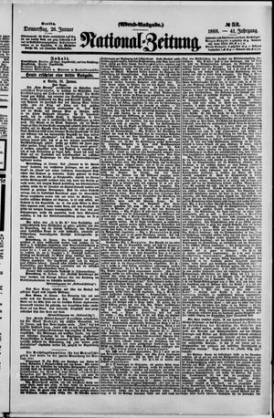 Nationalzeitung vom 26.01.1888