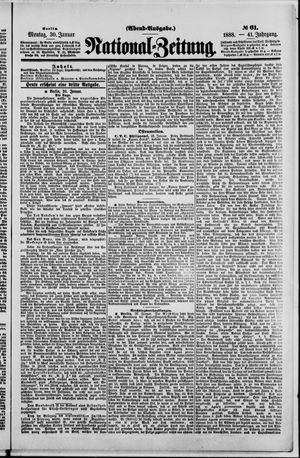 Nationalzeitung vom 30.01.1888