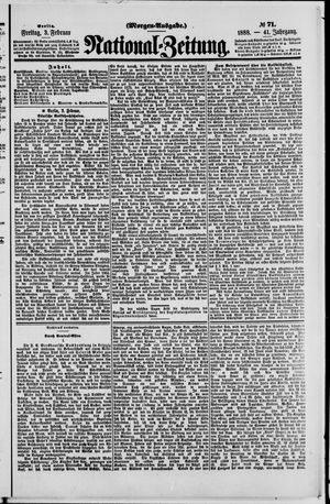 Nationalzeitung vom 03.02.1888
