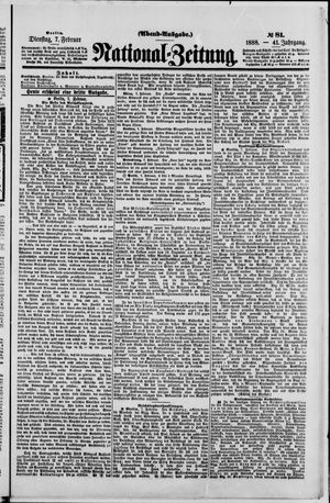 Nationalzeitung vom 07.02.1888