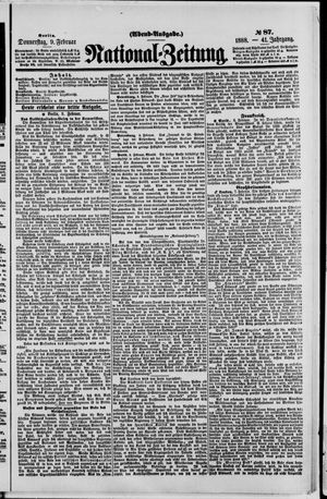 Nationalzeitung vom 09.02.1888