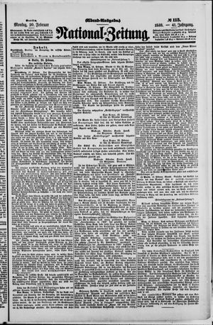 Nationalzeitung vom 20.02.1888