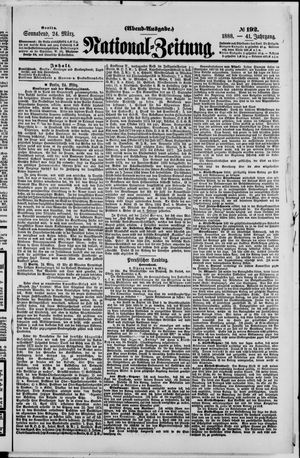 Nationalzeitung vom 24.03.1888