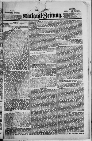 National-Zeitung vom 29.03.1888