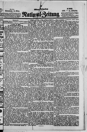 Nationalzeitung vom 31.03.1888