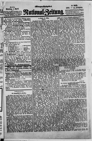 Nationalzeitung vom 01.04.1888