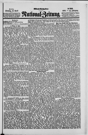 National-Zeitung vom 10.04.1888