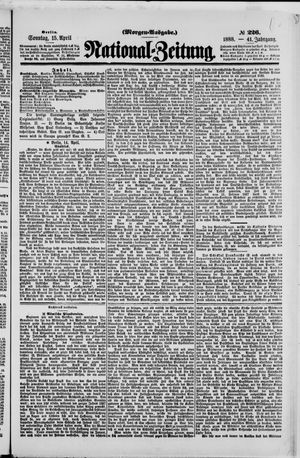 Nationalzeitung vom 15.04.1888