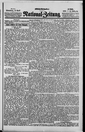 Nationalzeitung vom 21.04.1888