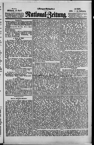 Nationalzeitung vom 25.04.1888