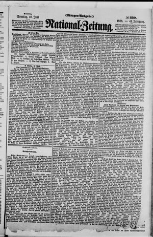 National-Zeitung vom 10.06.1888
