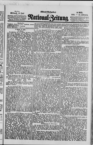 National-Zeitung vom 13.06.1888