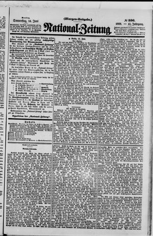 Nationalzeitung vom 14.06.1888