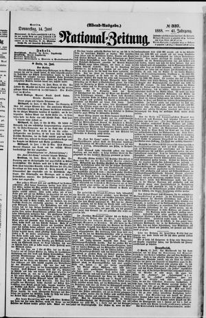 Nationalzeitung on Jun 14, 1888