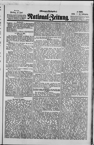 Nationalzeitung on Jun 15, 1888