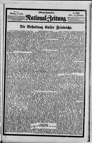 Nationalzeitung vom 18.06.1888