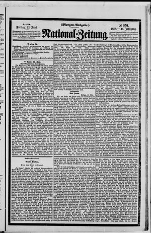 Nationalzeitung vom 22.06.1888
