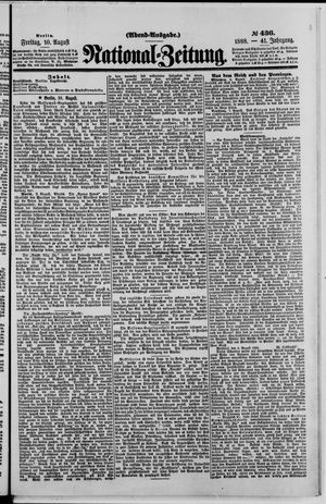 Nationalzeitung vom 10.08.1888