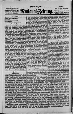 National-Zeitung vom 13.09.1888