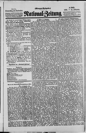 National-Zeitung vom 20.09.1888