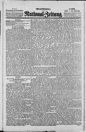 National-Zeitung vom 20.09.1888