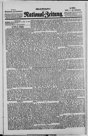 National-Zeitung vom 22.09.1888