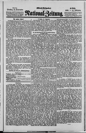 National-Zeitung vom 25.09.1888