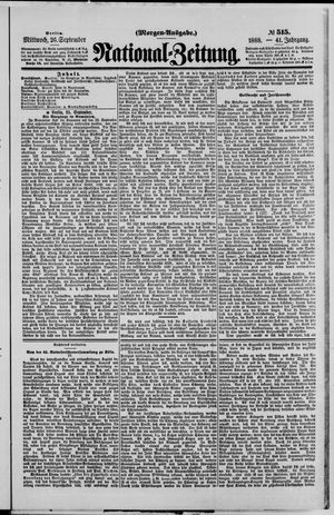 National-Zeitung vom 26.09.1888