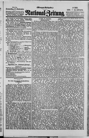 National-Zeitung vom 27.09.1888