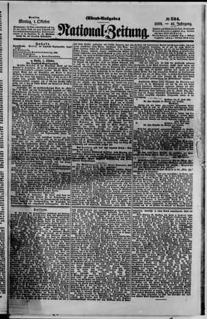 National-Zeitung vom 01.10.1888
