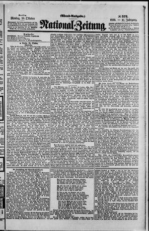 National-Zeitung vom 29.10.1888