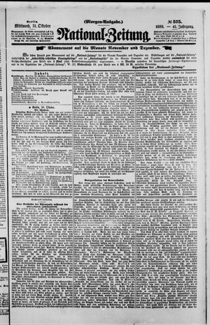 National-Zeitung vom 31.10.1888