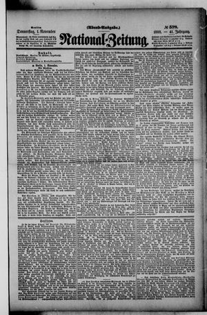 National-Zeitung vom 01.11.1888
