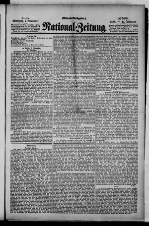 National-Zeitung vom 07.11.1888