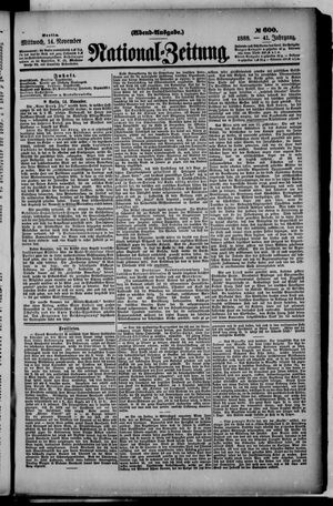 National-Zeitung vom 14.11.1888
