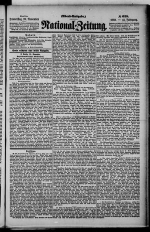 National-Zeitung vom 29.11.1888