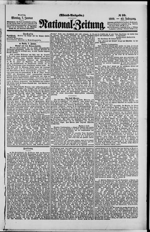 Nationalzeitung vom 07.01.1889