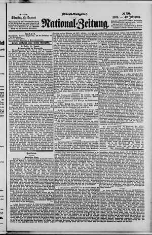 Nationalzeitung on Jan 15, 1889