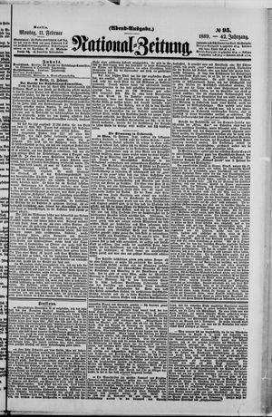 Nationalzeitung vom 11.02.1889