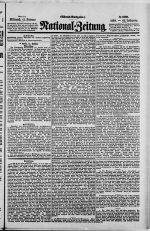 Nationalzeitung on Feb 13, 1889